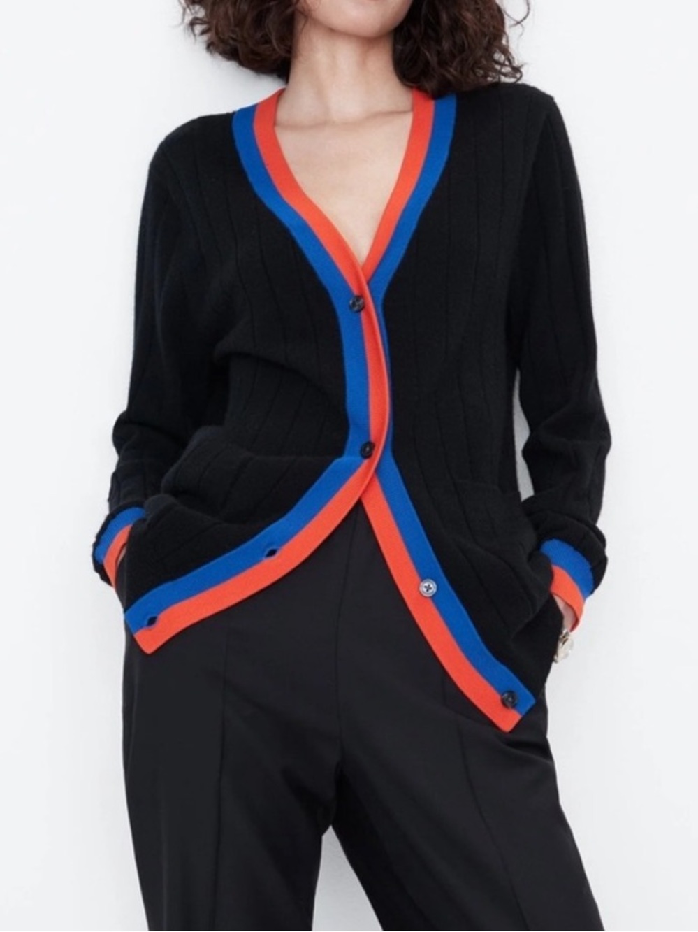 KULE Sinclair Black Cashmere Cardigan Sz M